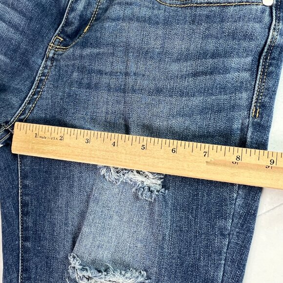 Judy Blue Jeans Women's 30x28* Skinny Mid Rise Blue Distressed Denim Tag 29 - Picture 14 of 16